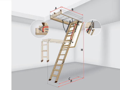Лестницы чердачные складные LWK Plus